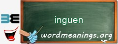 WordMeaning blackboard for inguen